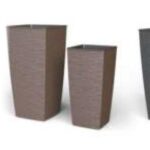 VASO AURORA QUADRO 35X35X68H TORTORA