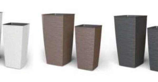 VASO AURORA QUADRO 35X35X68H TORTORA