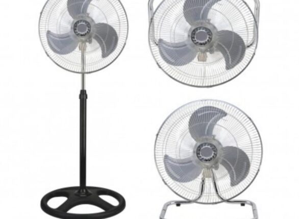 VENTILATORE 3 IN 1: A PIANTANA A PARETE E DA TAVOLO 45 CM ART.V-45A