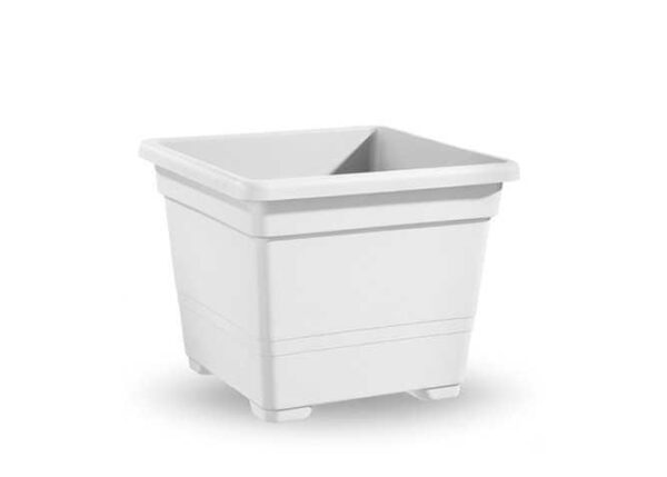 VASO QUADRATO BIANCO 32CM