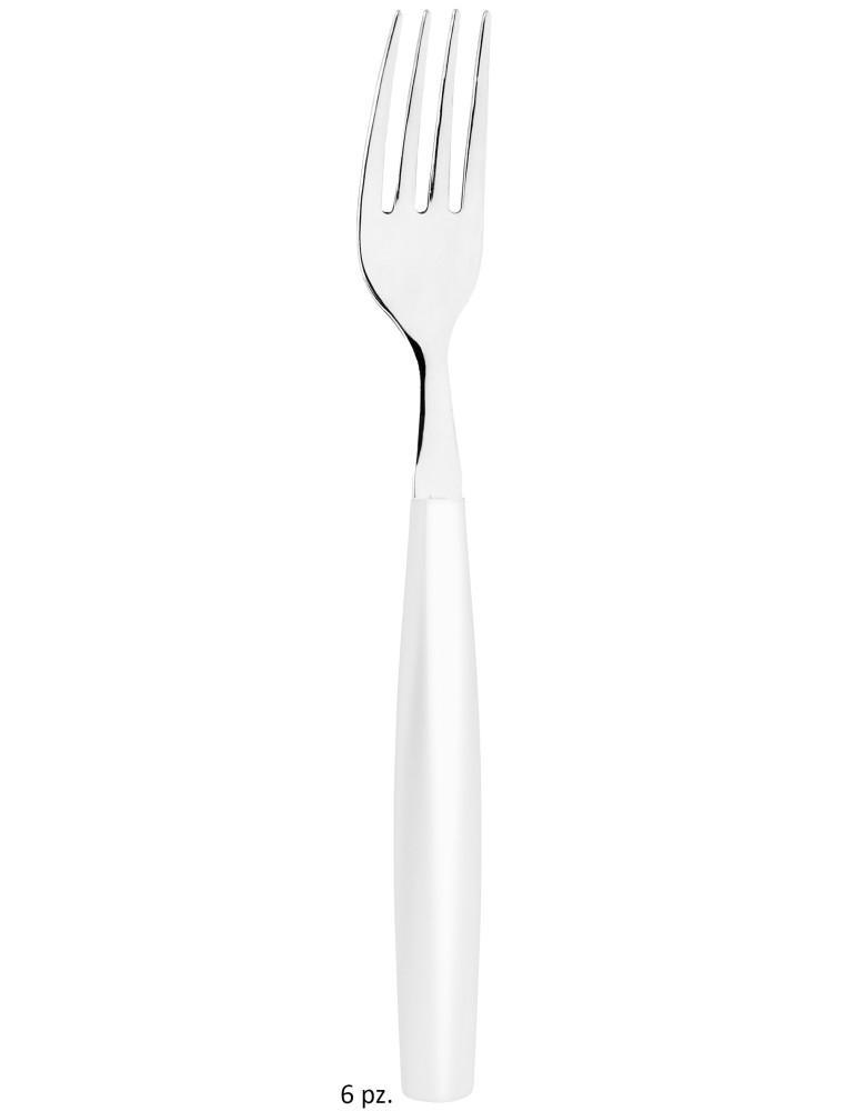 FORCHETTE TAV. BIANCO EXAGONA 6 PZ. FORCHETTE TAV. BIANCO EXAGONA 6 PZ.