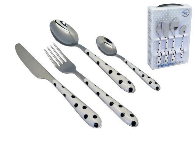 POSATE POIS BIANCO S/24 ART.35240 POSATE POIS BIANCO S/24 ART.35240