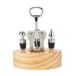 SET VINO CON STAND LEGNO ART.44898