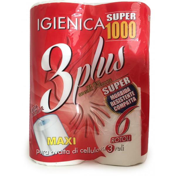CARTA IGIENICA 6 ROTOLI 3VELI PIÙ 700GR CARTA IGIENICA 6 ROTOLI 3VELI PIÙ 700GR