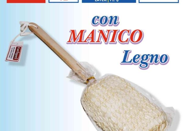 FATIGATI SPUGNA NATURALE C/MANICO LEGNO ART.16772