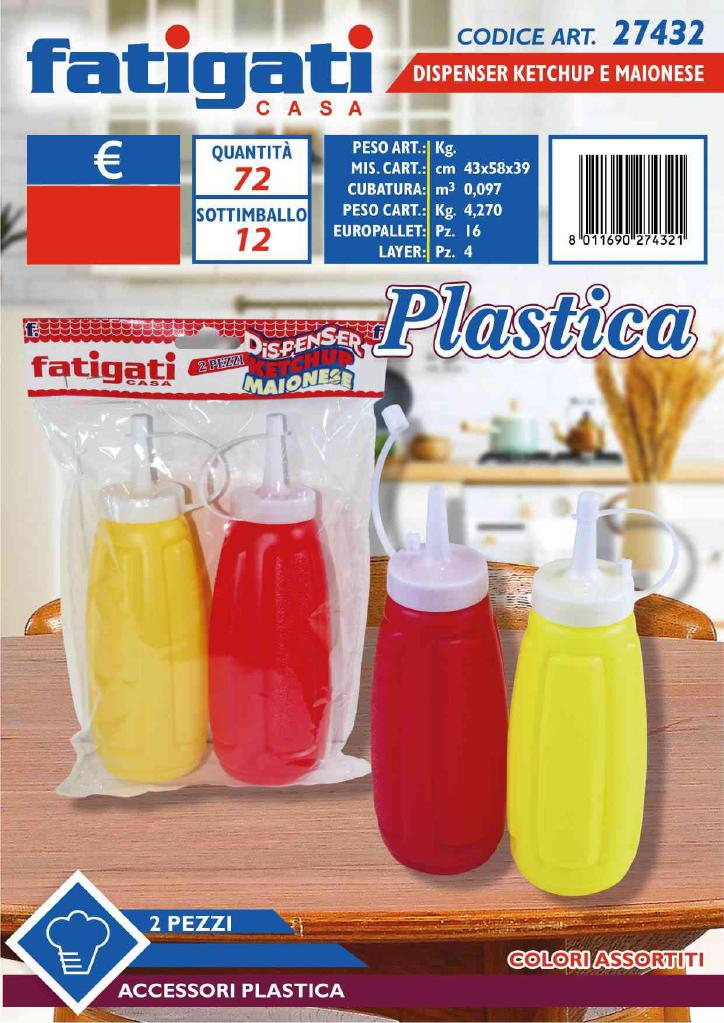 FATIGATI DISPENSER 2 PZ KETCHUP E MAIONESE FATIGATI DISPENSER 2 PZ KETCHUP E MAIONESE