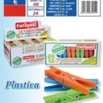 FATIGATI PINZA BUCATO PLASTICA X12PZ COLORATE ART.33004