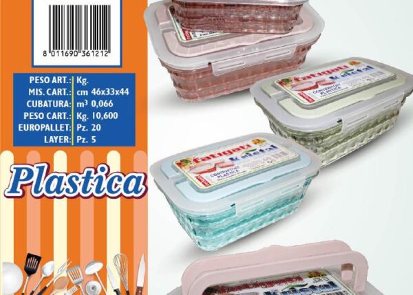 FATIGATI CONTENITORE PLAST.KRISTAL 3 PZ.
