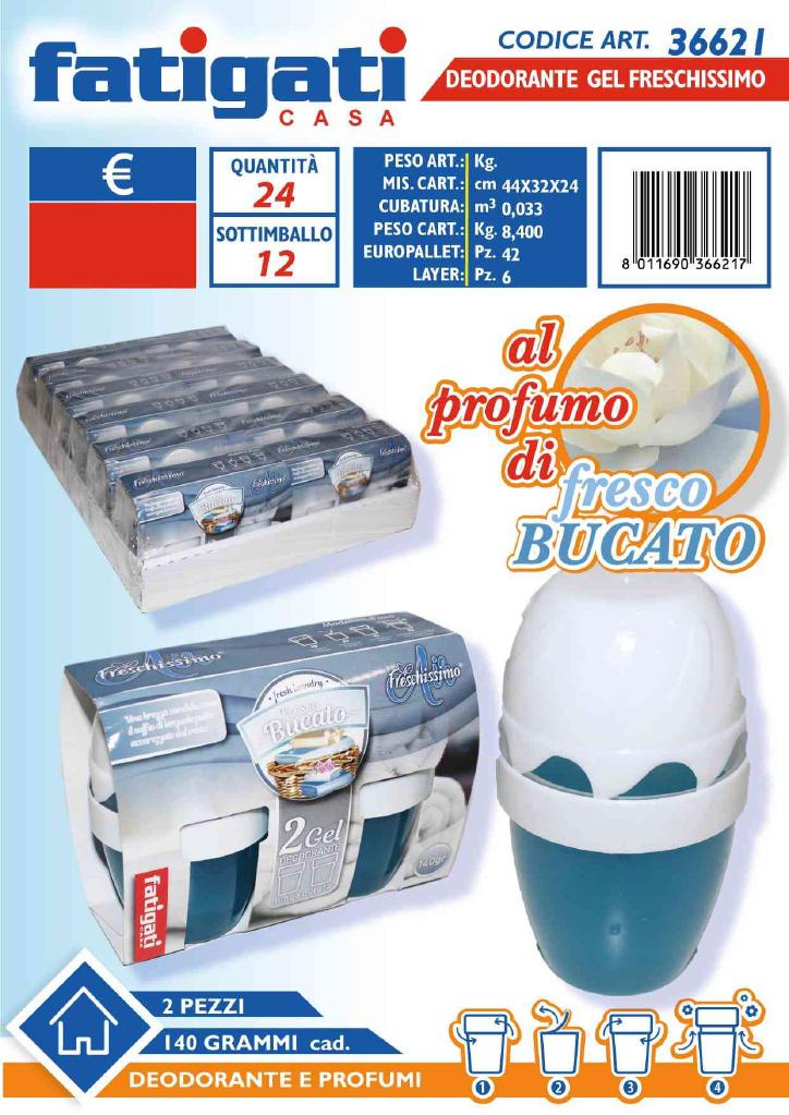 FATIGATI DEODORANTE GEL 140GR 2PZ FRESCO BUCATO FRESCHISSIMO ART.36621 FATIGATI DEODORANTE GEL 140GR 2PZ FRESCO BUCATO FRESCHISSIMO ART.36621