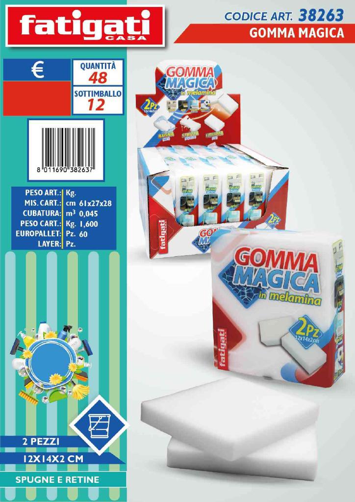 FATIGATI GOMMA MAGICA 2PZ.12X14X2CM. FATIGATI GOMMA MAGICA 2PZ.12X14X2CM.