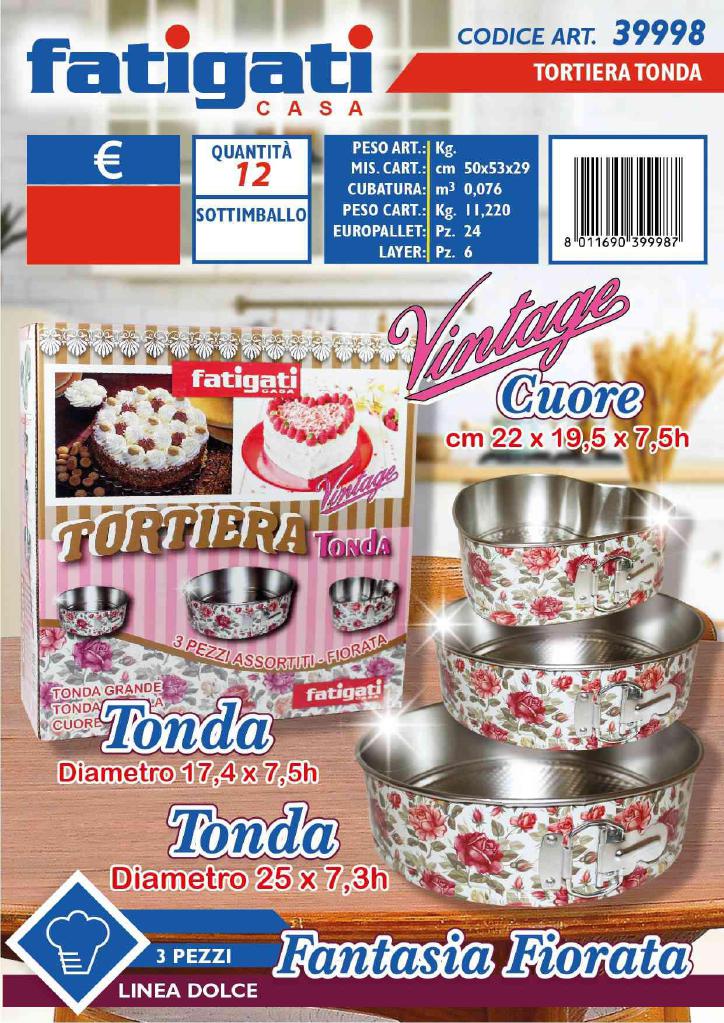 FATIGATI TORTIERA TONDA ASS.C/F MOV FIORATA FATIGATI TORTIERA TONDA ASS.C/F MOV FIORATA