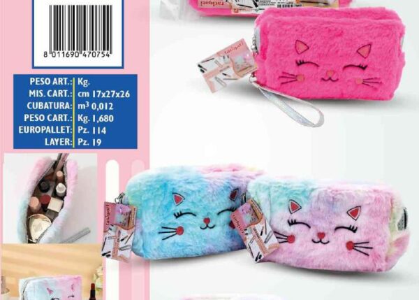FATIGATI BORSELLO PORTACOSMESI PELUCHE 18*11