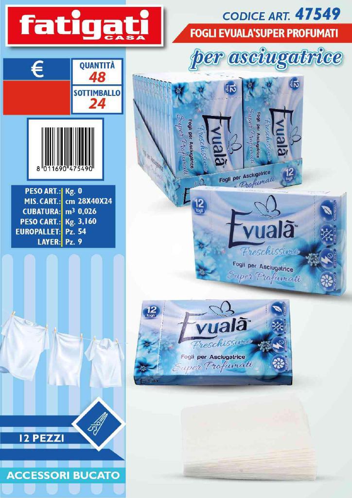FOGLI EVUALA'SUPER PROFUMATI 12PZ FOGLI EVUALA'SUPER PROFUMATI 12PZ