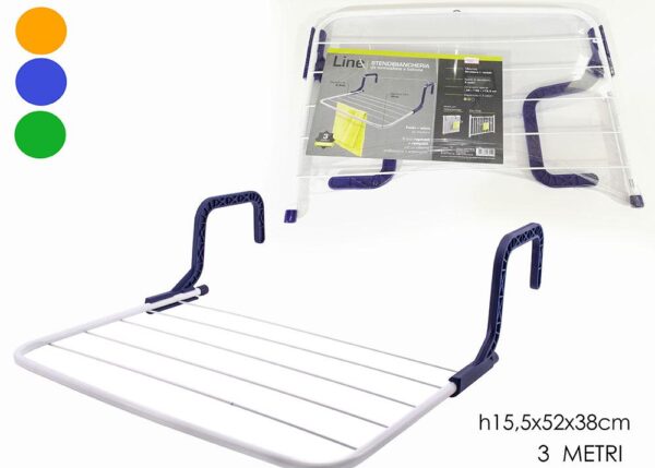 STENDIBIANCHERIA DA BALCONE "LINE" 3 MT 3ASS $