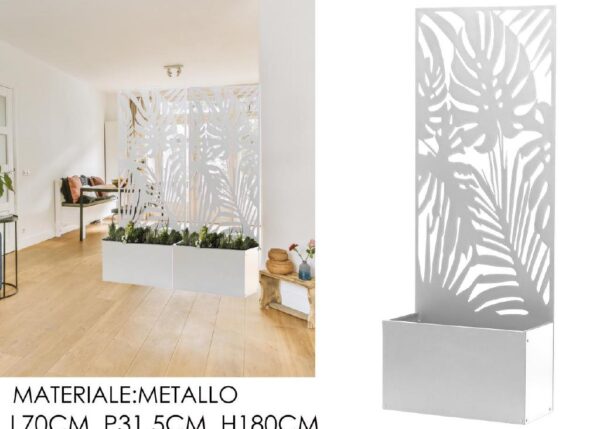 FIORIERA RETT. 70X31.5XH180CM BIANCO ART.786903