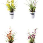 VASO CON ORCHIDEA 13F ASS. 4COL D14XH37 ART.86166