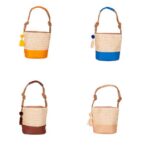 BORSA MARE PAGLIA CORDATA H.25CM 4 ASSORTITI ART.4134075