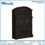 CASSETTA POSTALE NERA 25,5X8,5X41 CM CAS13 ART.56015