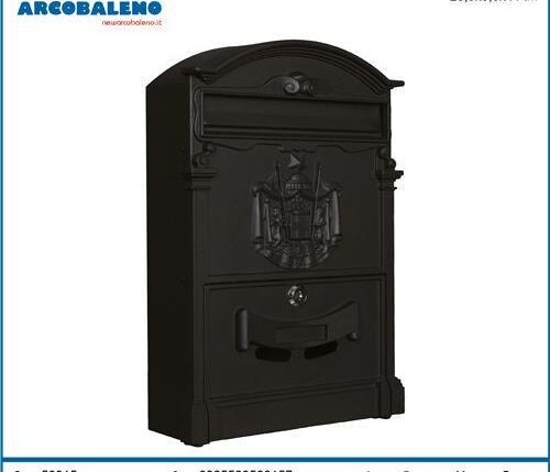 CASSETTA POSTALE NERA 25,5X8,5X41 CM CAS13 ART.56015