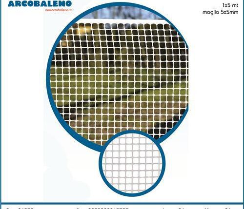 RETE PER AIUOLE BIANCA 1X5 MT (MAGLIA 5X5 MM) GRN115 ART.86575