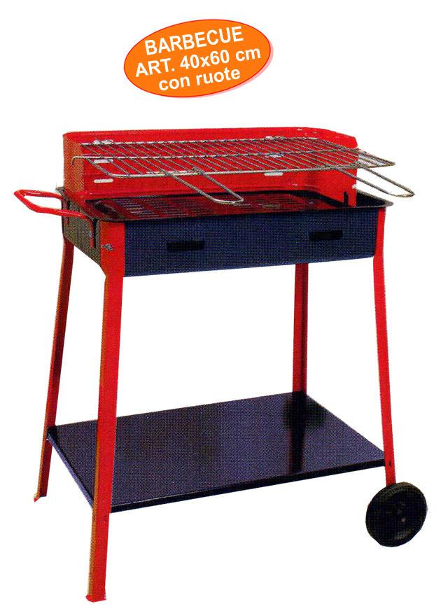 BARBECUE C/RUOTE 40X60CM ART.0020 BARBECUE C/RUOTE 40X60CM ART.0020