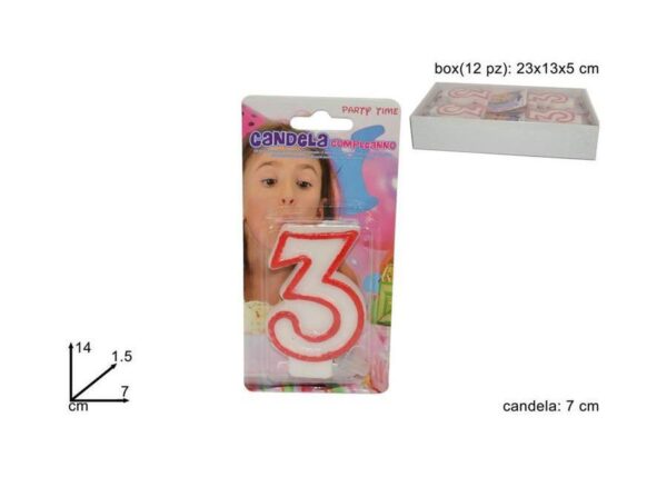CANDELA COMPLEANNO N. 3 $