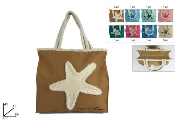 BORSA MARE IN CANVAS ST C/STELLA MARINA COL.ASS.SL19-05