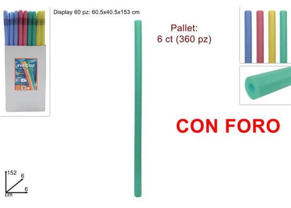 TUBO SPUGNA PISCINA 4 COL IN DISPLAY ART. 59239-DSU22002551