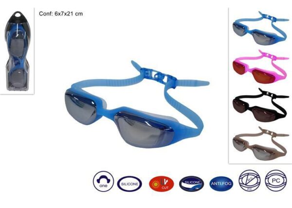 OCCHIALINI MARE ANTI-APPANNAMENTO C/PROTEZIONE UV C/CUSTODIA 4 COL. G5500M ART.DSU23000451