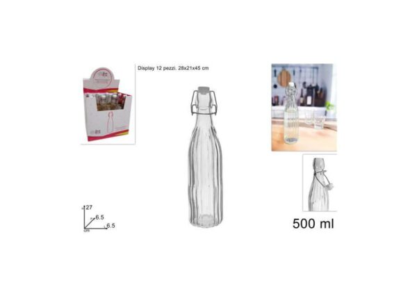 BOTTIGLIA COSTOLATA RIGATA 500ML