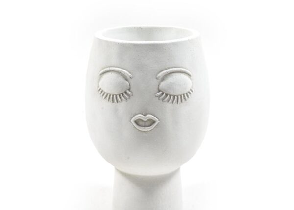 VASO IN CEMENTO VOLTO 14X14X21CM ART.35254 -