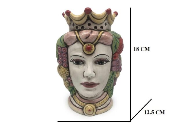 VASO MORO DONNA COLORATA 18CM ART.MDC002