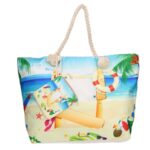 BORSA MARE TESSUTO SPIAGGIA CON POCHETTE CM53X15H36