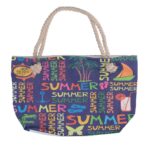 BORSA MARE TESSUTO SUMMER BLU CM35X15H55