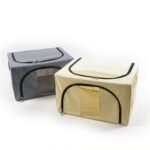 SCATOLA ARMADIO CAMBIOSTAGIONE RIGIDA DOPPIA CERNIERA TNT E METALLO 56LT 50X40XH.28 CM COL. ASS. ART.22253 -