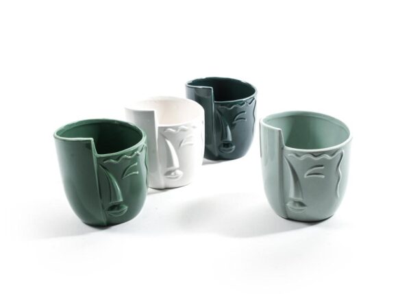 VASO FIORI IN CERAMICA D.11XH.12 CM COL. ASS. ART.29689 -