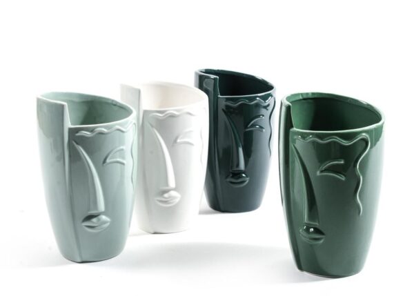 VASO FIORI IN CERAMICA D.13XH.21.5 CM COL. ASS. ART.29702 -