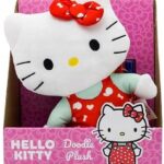 HELLO KITTY PELUCHE 25CM ROSSA C/PENNARELLI