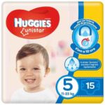 HUGGIES UNISTAR (5) JUNIOR 15 X 6 11-25 KG