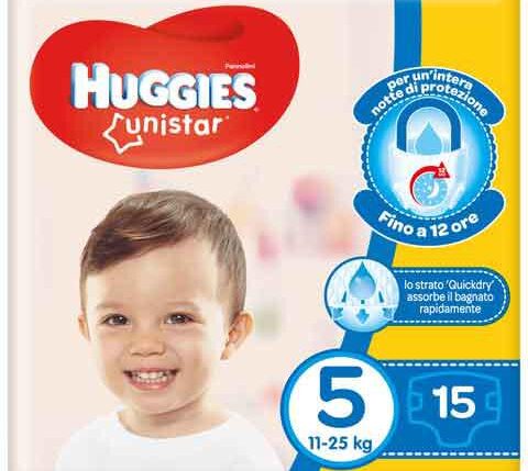 HUGGIES UNISTAR (5) JUNIOR 15 X 6 11-25 KG