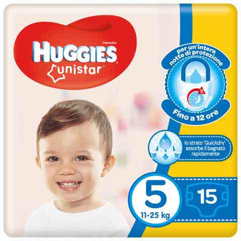 HUGGIES UNISTAR (5) JUNIOR 15 X 6 11-25 KG HUGGIES UNISTAR (5) JUNIOR 15 X 6 11-25 KG