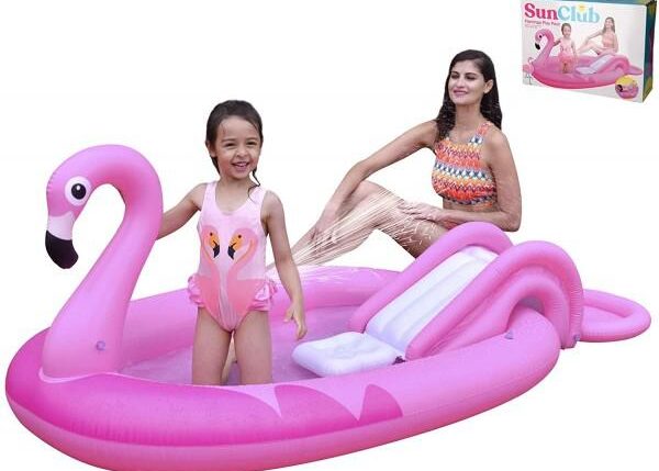 PISCINA FENICOTTERO CM.213X123X78 CON SCIVOLO E FONDO GONFIABILE