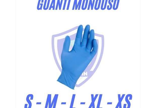 GUANTI NITRILE 100PZ BLU S/M/XL