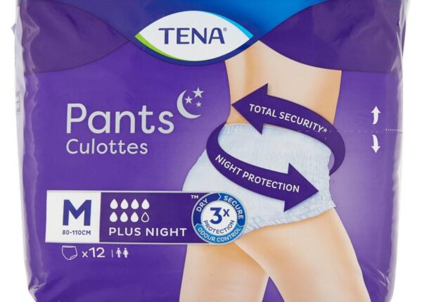 TENA PANTS NIGHT PLUS MEDIUM X 12