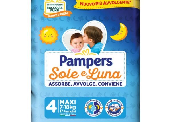 PAMPERS PANN. SOLE&LUNA MAX X17PZ.