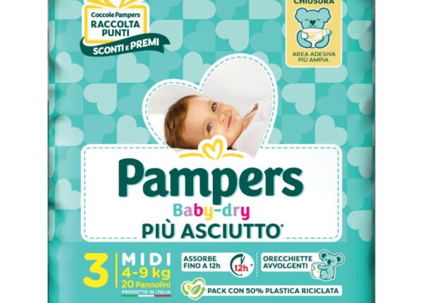 PAMPERS PANN.DRY 3 20PZ MIDI