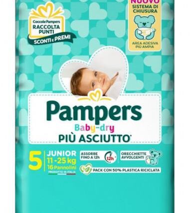 PAMPERS PANN.BABY DRY 5 16PZ JR