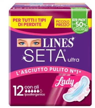 LINES SETA ULTRA ALI ASCIUTTO PULITO X12PZ