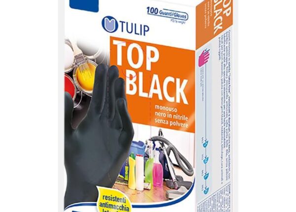 TULIP GUANTI NITRILE NERI 100 PZ MIS.S