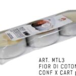 MAXI TEALIGHT PROFUMATO DA 3 PZ FIORI DI COTONE